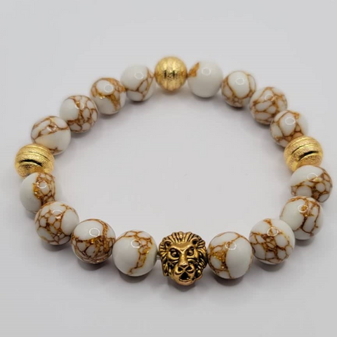 Judah Life Signature Men's Bracelet (White Spun Gold)