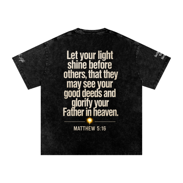 Never Dim (Snow Washed Oversized Cotton T-Shirt)