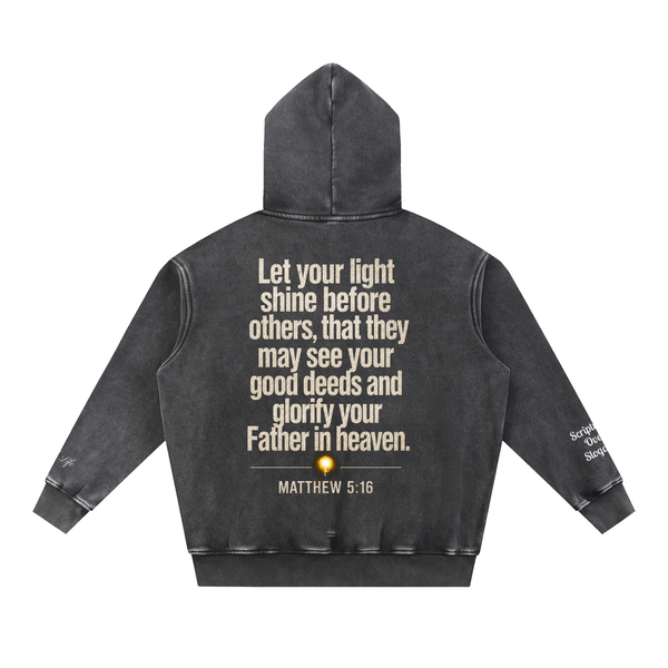 Never Dim (Snow Washed Oversized Hoodie)