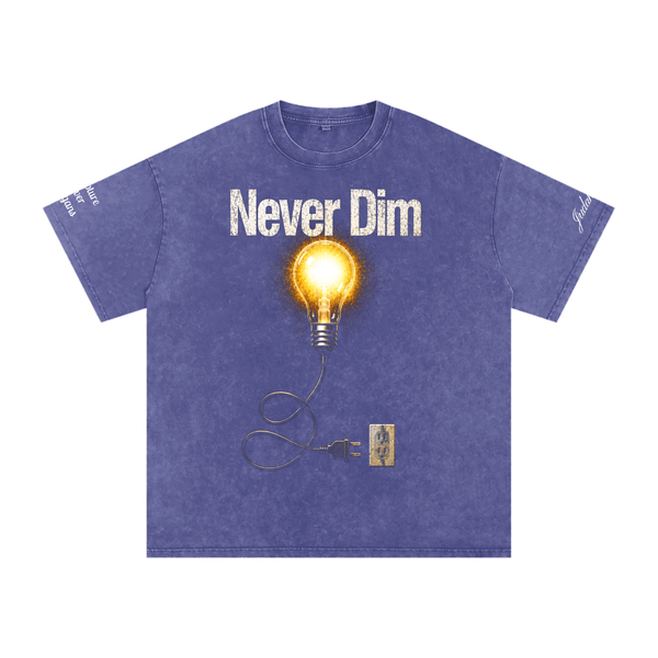 Never Dim (Snow Washed Oversized Cotton T-Shirt)