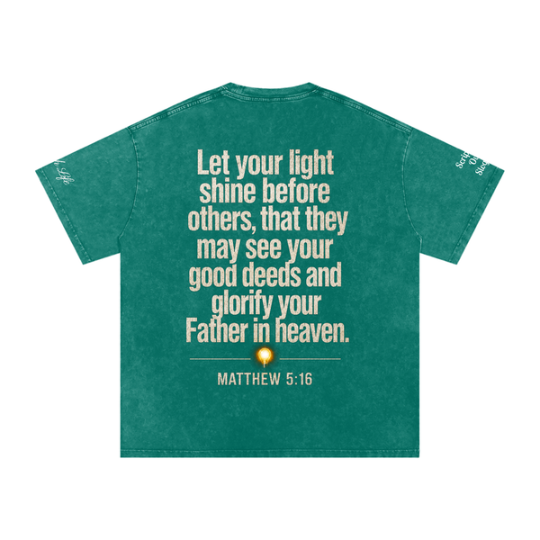 Never Dim (Snow Washed Oversized Cotton T-Shirt)