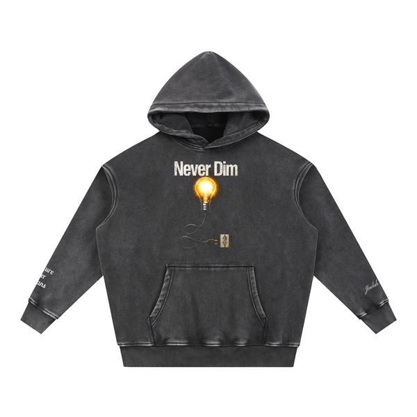 Never Dim (Snow Washed Oversized Hoodie)