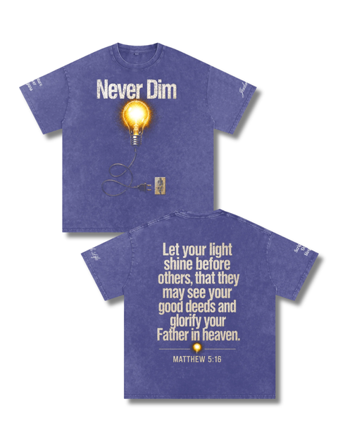 Never Dim (Snow Washed Oversized Cotton T-Shirt)