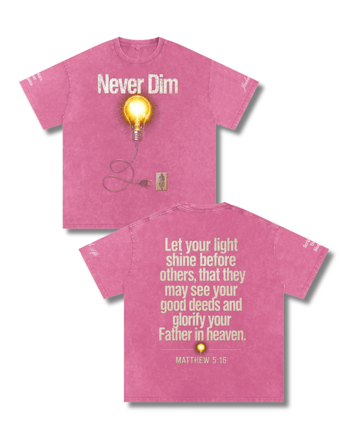 Never Dim (Snow Washed Oversized Cotton T-Shirt)