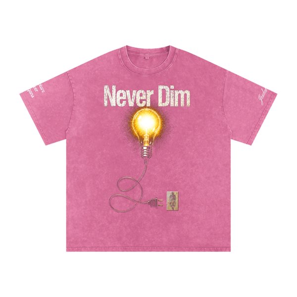 Never Dim (Snow Washed Oversized Cotton T-Shirt)