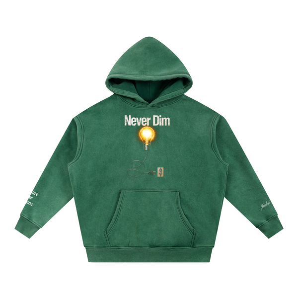 Never Dim (Snow Washed Oversized Hoodie)