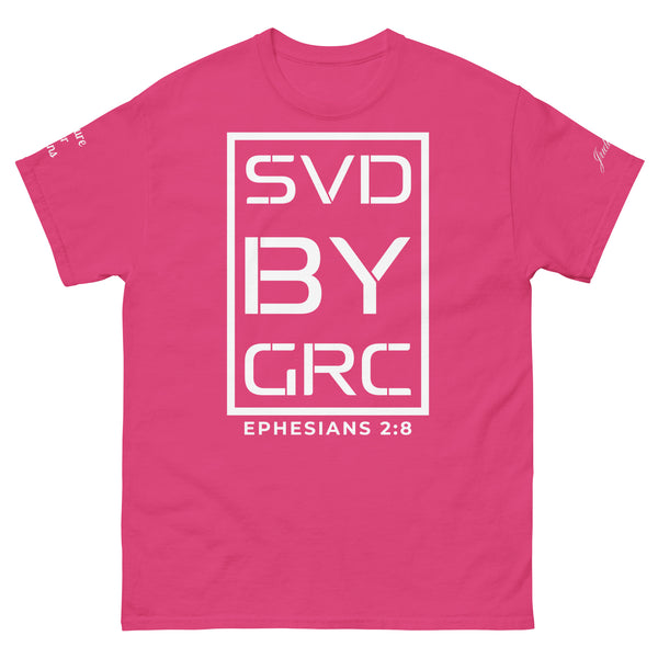Saved By Grace (White Print) T-Shirt