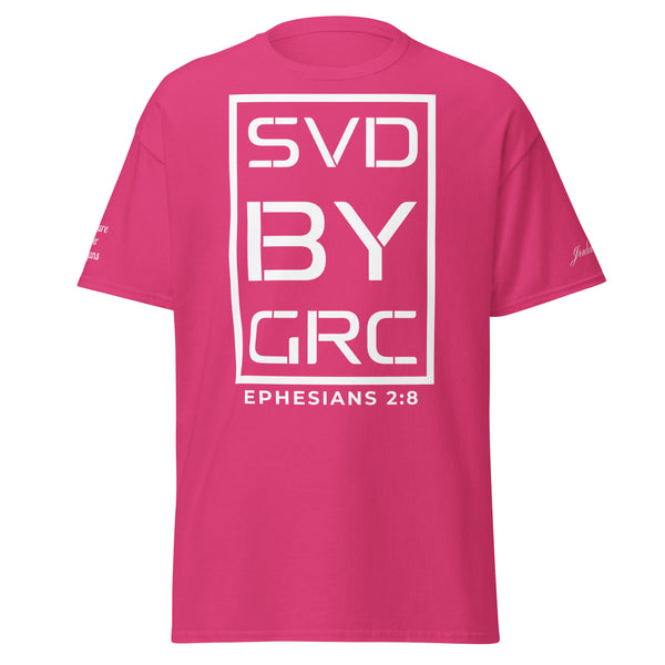 Saved By Grace (White Print) T-Shirt
