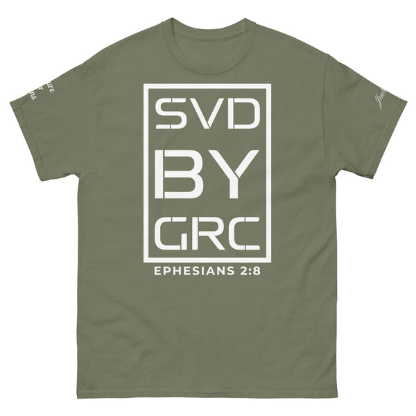 Saved By Grace (White Print) T-Shirt