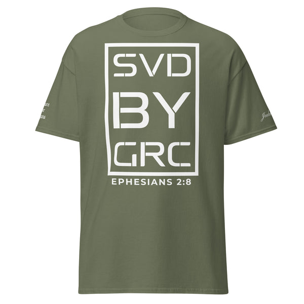 Saved By Grace (White Print) T-Shirt