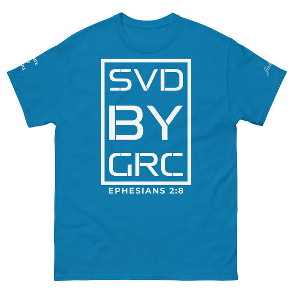 Saved By Grace (White Print) T-Shirt