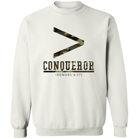 More Than a Conqueror White (Camo) Sweatshirt