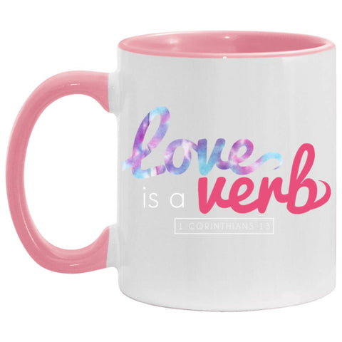 Love is a Verb Coffee Mug (Cotton Candy)