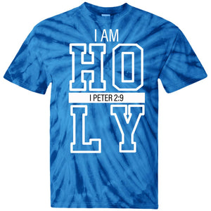 I AM HOLY (Blue/ White Tie Dye T-Shirt)