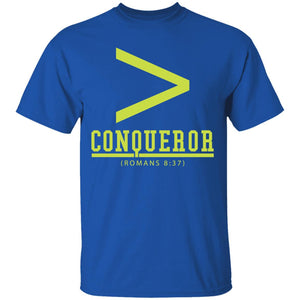 More Than a Conqueror (Royal + Neon Yellow) T-Shirt