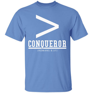 More than a Conqueror (Blue + White) T-Shirt