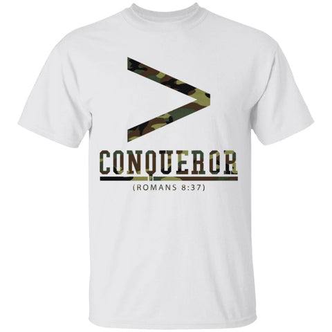 More Than a Conqueror (White + Black) Youth T-Shirt