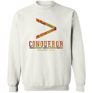 More Than More Than a Conqueror White (Kente) Sweatshirt