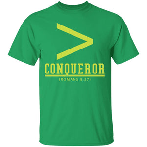 More Than a Conqueror (Green + Neon Yellow) T-Shirt