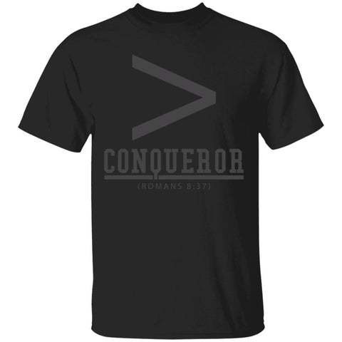 More than a Conqueror (Black + Charcoal Gray) T-Shirt