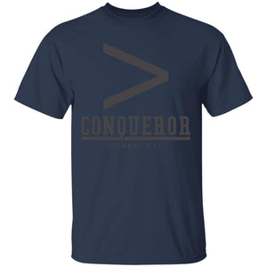 More Than a Conqueror (Navy Blue + Charcoal Gray) T-Shirt