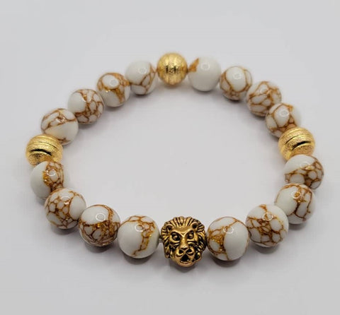 Judah Life Signature Men's Bracelet (White Spun Gold)