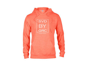Saved By Grace (Coral Heather) Fleece Hoodie