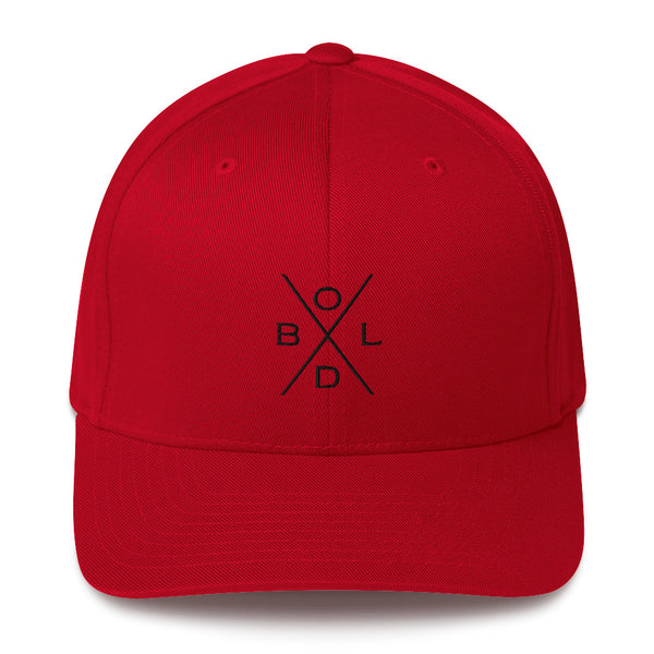 Bold Fitted Cap (Red)