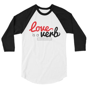 Love is a Verb Raglan Shirt (Black)