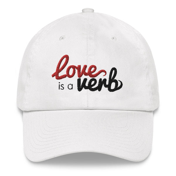 Love is a Verb Hat (White)