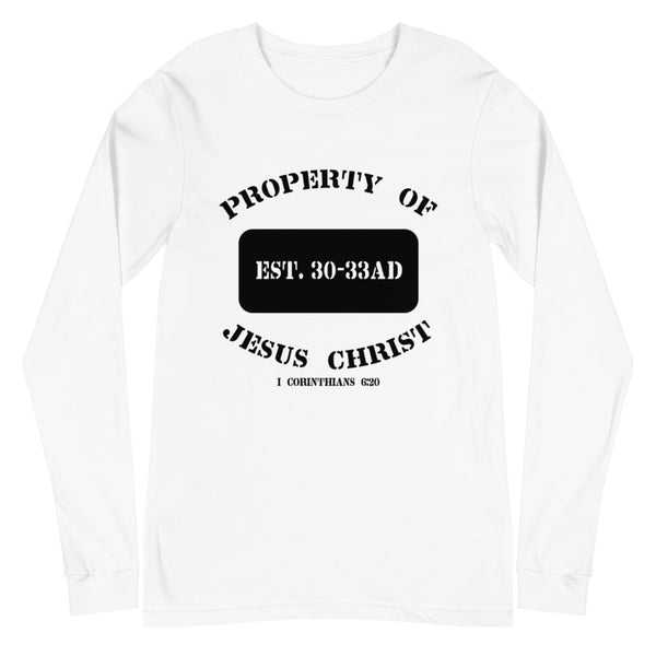 Property of Christ Long Sleeve T-Shirt (White)