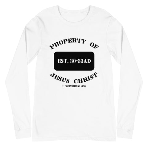 Property of Christ Unisex Long Sleeve T-Shirt - Judah Life Apparel