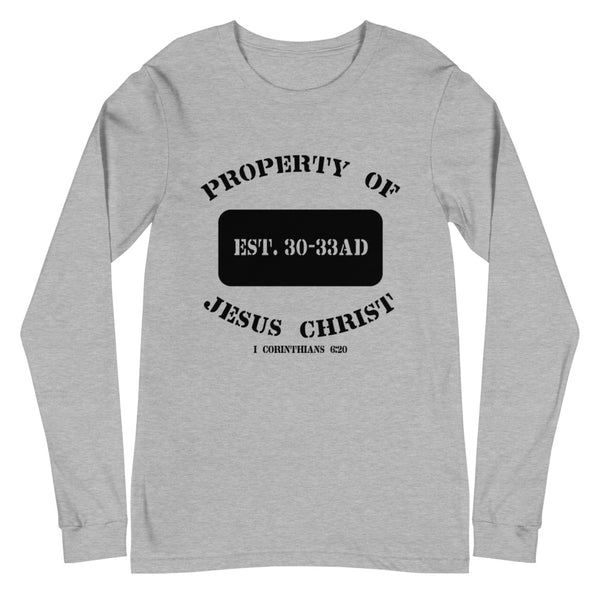 Property of Christ Long Sleeve T-Shirt (Gray)
