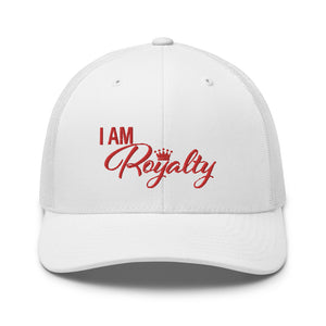 I AM Royalty (White/ Red Trucker Cap)