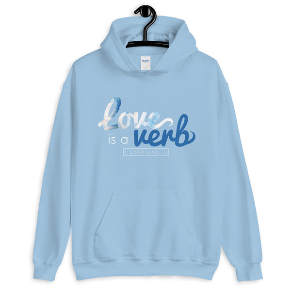 Love is a Verb (Blue Cloud Hoodie)
