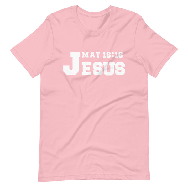 Jesus (Mat 16:16) T-Shirt (Pink)