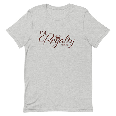 I AM Royalty (Heather Gray/ Maroon Short-Sleeve T-Shirt)