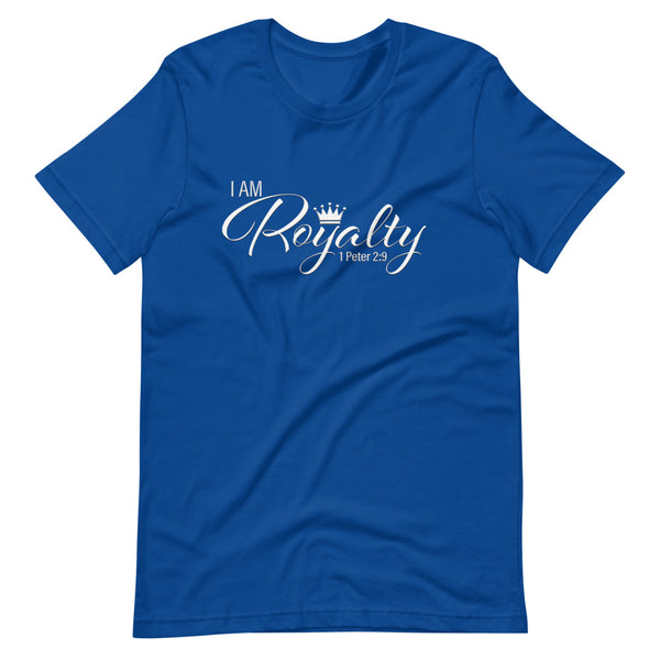 I AM Royalty (Royal Blue/ White Short-Sleeve T-Shirt)