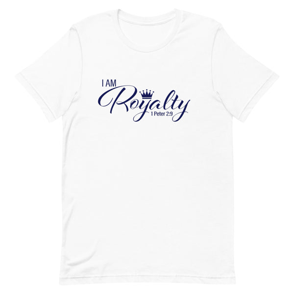 I AM Royalty (White/ Royal Blue Short-Sleeve T-Shirt)