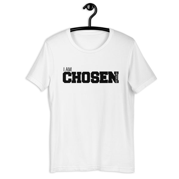 I AM Chosen (White/ Black Short-Sleeve T-Shirt)